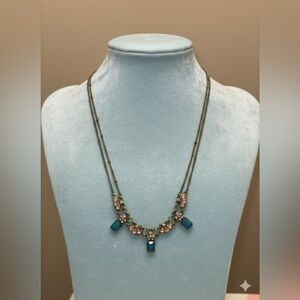Elegant Blue and Gold Liz Claiborne Necklace